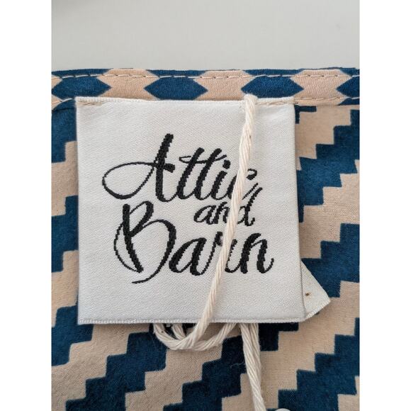 NWT Attic and Barn Silk Blend Mini Dress Blue Beige IT 44 US 8 Italian Designer - Picture 7 of 10